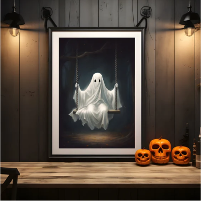 Ghost On Swing Poster